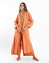 Long coat with a decorative stitch